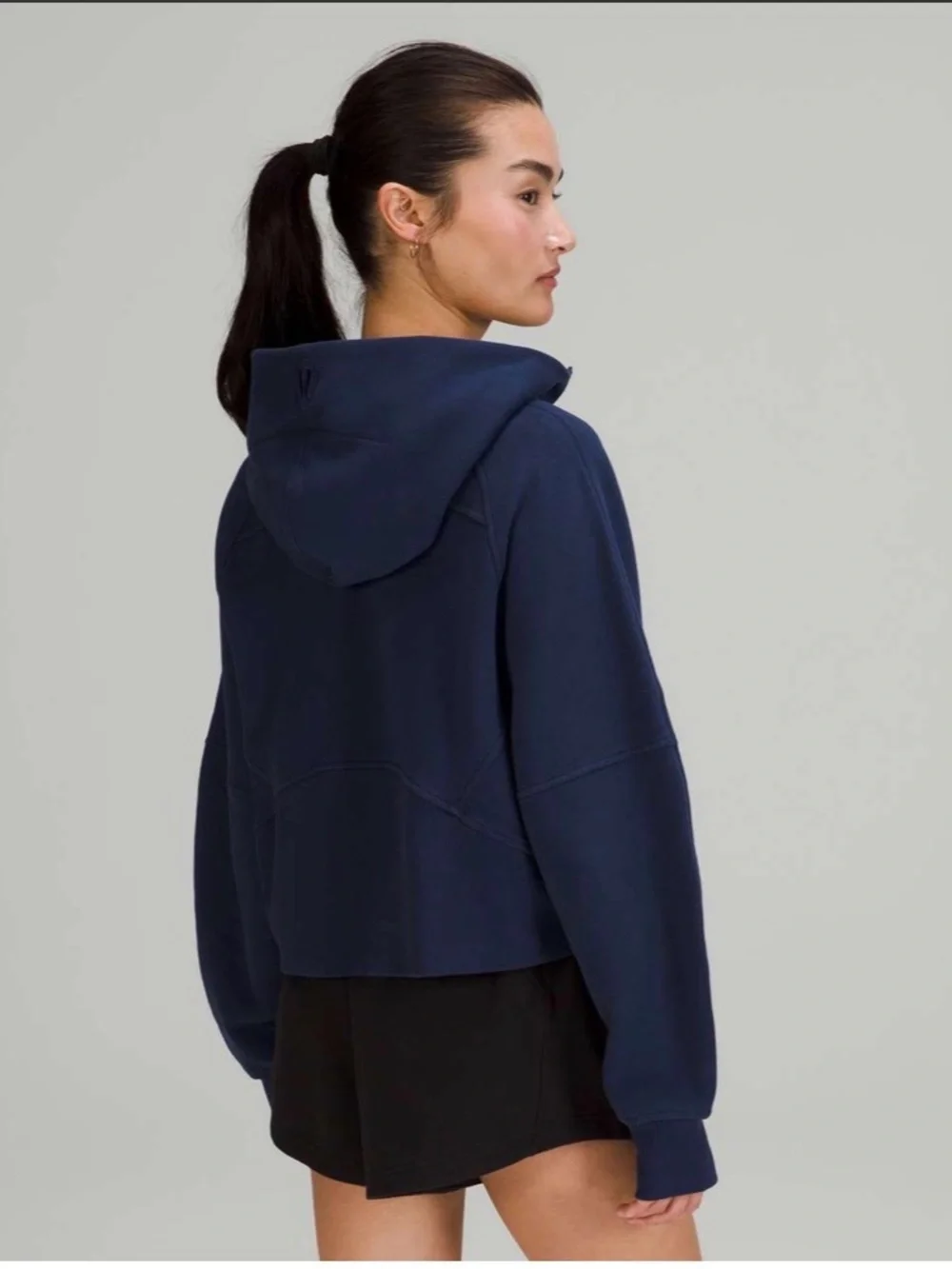 Lululemon Scuba Oversized Half-Zip Hoodie XS Small Night Sea Blue Lounge Cozy